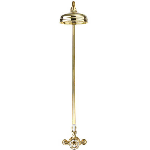 Larger image of Crosswater Belgravia Thermostatic 1 Outlet Shower Kit (Unlac Brass).