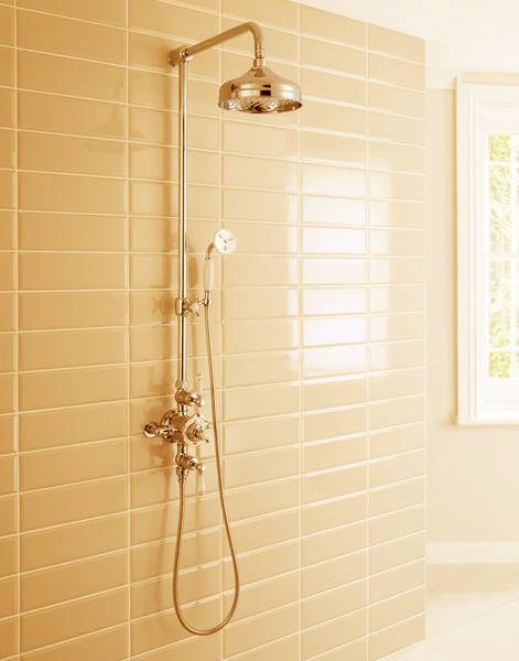 Example image of Crosswater Belgravia Thermostatic 2 Outlet Slider Shower Kit (Unlac Brass).