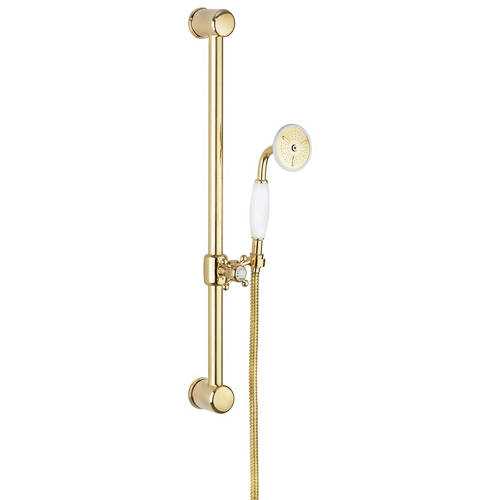 Larger image of Crosswater Belgravia Traditional Slide Rail Kit (Unlacquered Brass).