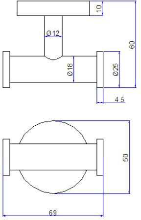 Technical image of Crosswater Central Robe Hook (Chrome).