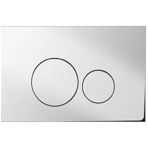 Larger image of Crosswater Central Flush Plate With Dual Buttons (Chrome).