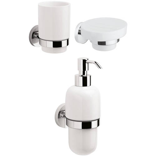 Larger image of Crosswater Central Bathroom Accessories Pack 2 (Chrome).