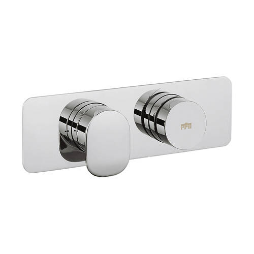 Larger image of Crosswater Dial Pier Push Button Thermostatic Shower Valve (1 Outlet).