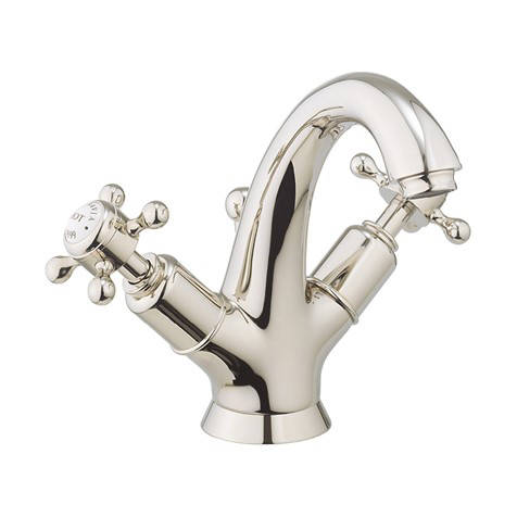 Larger image of Crosswater Belgravia Highneck Basin Mixer Tap (Crosshead, Nickel).