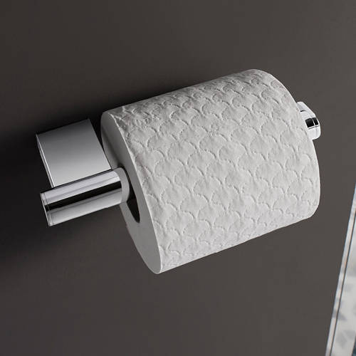 Example image of Crosswater MPRO Toilet Roll Holder (Brushed Stainless Steel Effect).