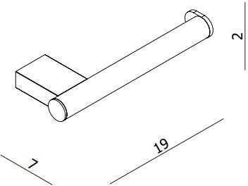 Technical image of Crosswater MPRO Toilet Roll Holder (Brushed Stainless Steel Effect).