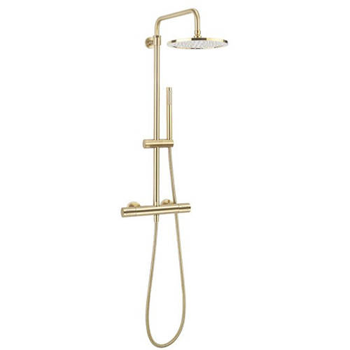 Example image of Crosswater Central Central Thermostatic Shower Kit (Brushed Brass).