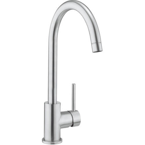 Larger image of Crosswater Kitchen Taps Tropic Side Control Kitchen Tap (Stainless Steel).