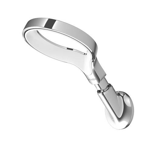 Larger image of Methven Aurajet Aio Wall Shower Head & Short Arm (Chrome & White).