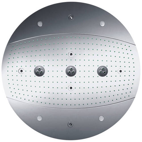 Larger image of Hansgrohe Raindance Rainmaker 3 Jet Shower Head With Lights (600mm).