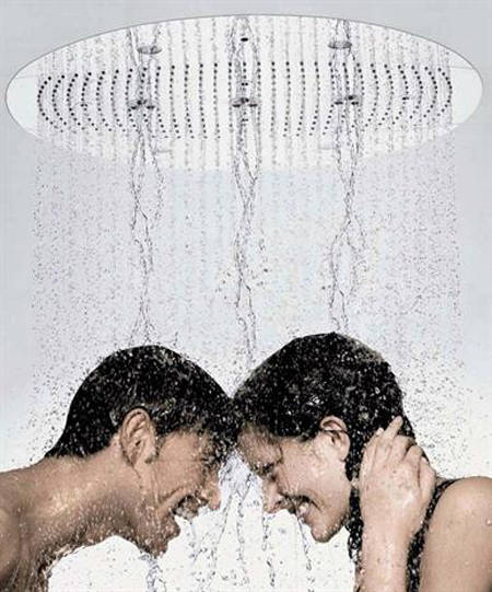 Example image of Hansgrohe Raindance Rainmaker 3 Jet Shower Head With Lights (600mm).