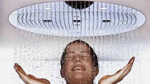 Example image of Hansgrohe Raindance Rainmaker 3 Jet Shower Head With Lights (600mm).