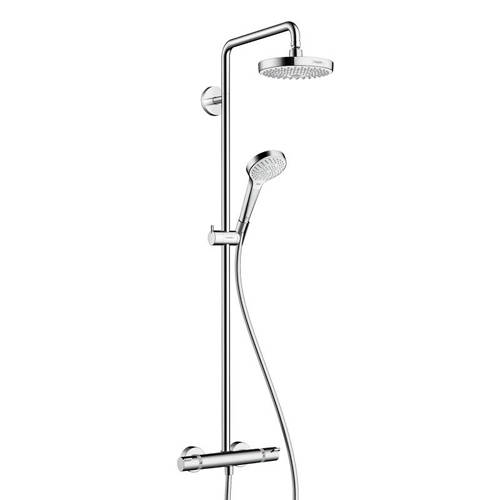 Example image of Hansgrohe Croma Select S 180 2 Jet Showerpipe Pack (Chrome).