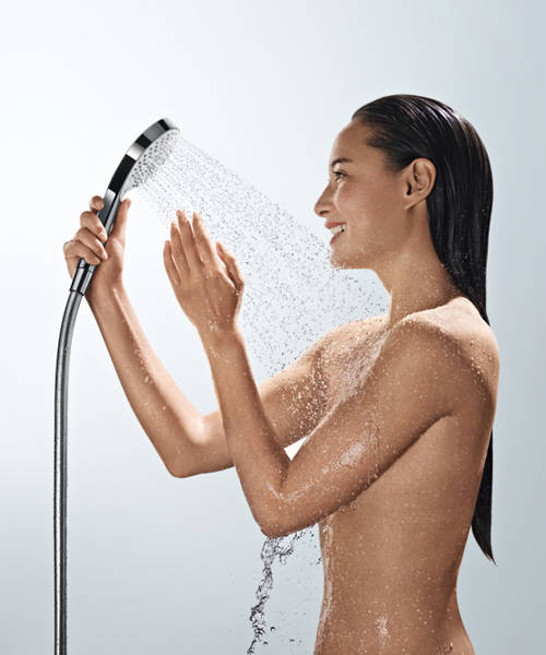 Example image of Hansgrohe Croma Select S 180 2 Jet Showerpipe Pack With EcoSmart.