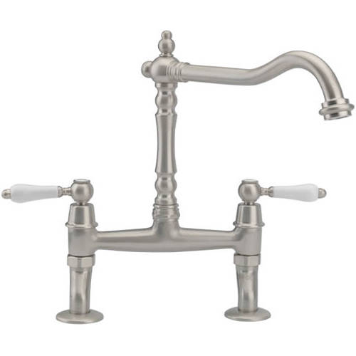 Larger image of Hydra Bexley Kitchen Tap With Dual Lever Controls (Stainless Steel).