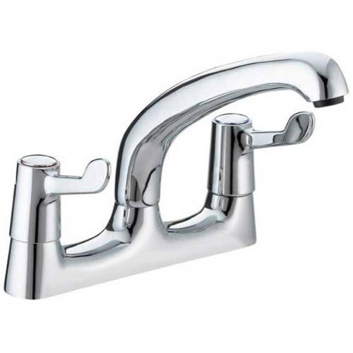 Larger image of JTP Kitchen Astra Sink Mixer Kitchen Tap With Lever Handles (Chrome).