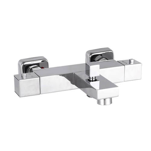 Larger image of Crown Taps Modern Wall Mounted Thermostatic Bath Shower Mixer Tap.