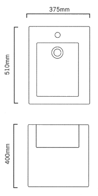 Technical image of Frozen 3 Piece Back To Wall Bathroom Suite.