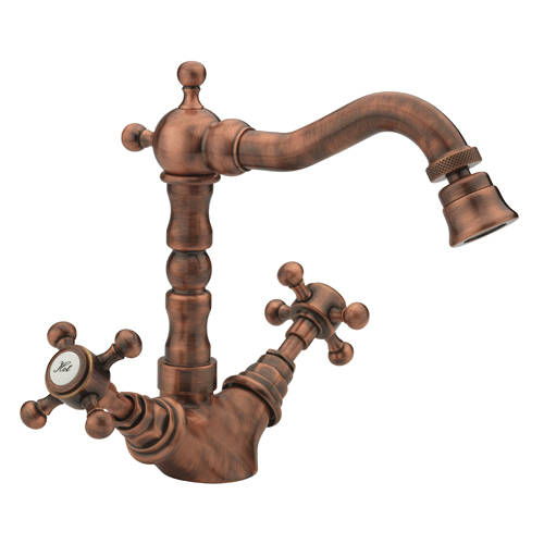 Larger image of Tre Mercati Allora Bidet Mixer Tap & Waste (Copper).