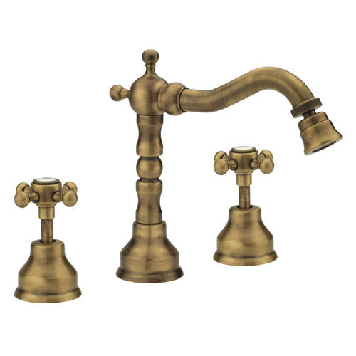 Larger image of Tre Mercati Allora 3 Hole Bidet Tap & Waste (Bronze).