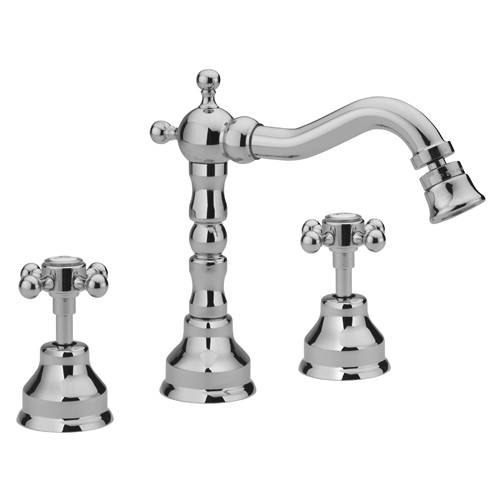 Larger image of Tre Mercati Allora 3 Hole Bidet Tap & Waste (Chrome).