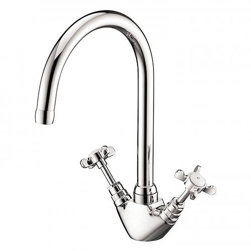 Larger image of Tre Mercati Florence Dual Flow Mono Sink Mixer Kitchen Tap (Chrome).