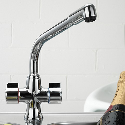 Larger image of Tre Mercati Kitchen Gloucester Dual Flow Kitchen Tap (Chrome).