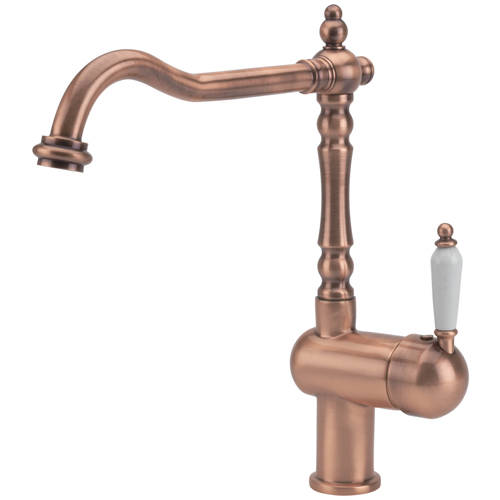 Larger image of Tre Mercati Kitchen Little Venice Kitchen Tap With Lever Handle (Old Copper).