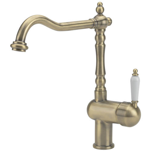 Larger image of Tre Mercati Kitchen Little Venice Kitchen Tap, Lever Handle (Antique Brass).