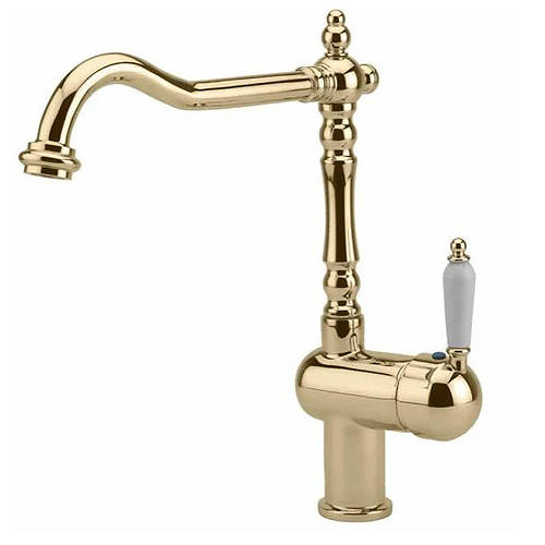 Larger image of Tre Mercati Kitchen Little Venice Kitchen Tap With Lever Handle (Antique Gold).