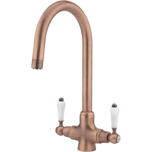 Larger image of Tre Mercati Kitchen Little Venice Kitchen Tap With Swivel Spout (Copper).