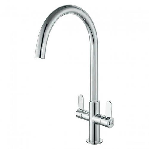 Larger image of Tre Mercati Emilia 2 Lever Mono Sink Mixer Tap (Chrome).