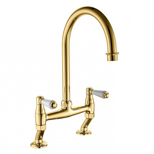 Technical image of Tre Mercati Kitchen Series 900 Dual Flow Kitchen Tap (Gold).