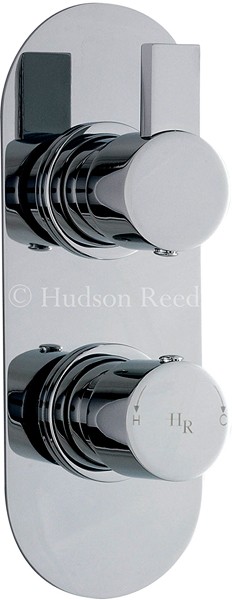 Larger image of Hudson Reed Rapid Twin Concealed Thermostatic Shower Valve (Chrome).