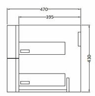 Technical image of HR Sarenna Bathroom Furniture Pack 3 (RH, Graphite)