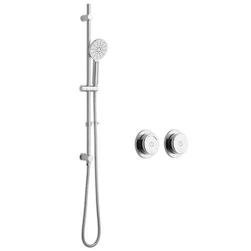 Larger image of Vado Sensori SmartDial Thermostatic Shower & Slide Rail Kit & Remote.