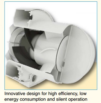 Example image of Vectaire E-Smile SAP Q Eligible Extractor Fan, 2 Speed Humidity (White).