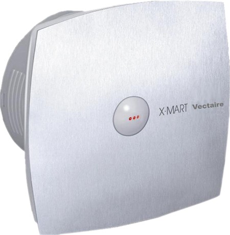 Larger image of Vectaire X-Mart Auto Extractor Fan, Humidistat, Timer. 100mm (Steel Finish).